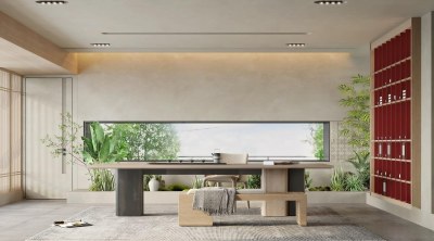 现代茶室3D模型下载